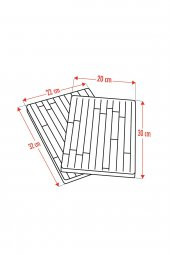 2 Lİ Bambu Kesme Tahtası Sunum Tahtası 22x32 - 4