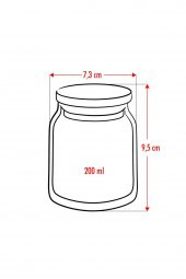 12'li Bambu Kapaklı Cam Kavanoz & Baharat Takımı & Baharatlık Seti 250 ML (Vakum Kapak) - 9