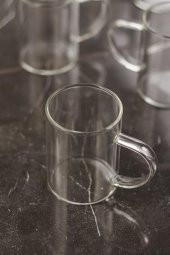 3lü Borosilikat Isıya Dayanıklı Termisil Cam Kupa Bardak (3 x 200 ml) - 3