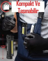 El Feneri 5 Modlu 360° LED Çalışma Işığı İş Lambası Darbeye Dayanıklı Mıknatıslı Kaportacı Feneri 3W - 7