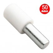 Aletçantam Plastik Başlı Geçmeli Metal Raf Altı Pimi Dolap Çivisi - 50 Adet - 1