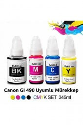 Canon G2411 Uyumlu Mürekkep Seti Muadil GI 490 - 1