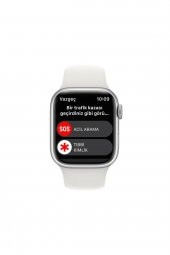 Apple Watch Series 8 GPS 41mm Gümüş Rengi Alüminyum Kasa ve Spor Kordon Akıllı Saat - 4