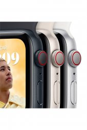 Apple Watch SE GPS 40mm Gümüş Rengi Alüminyum Kasa ve Beyaz Spor Kordon Akıllı Saat - 3