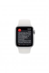 Apple Watch SE GPS 40mm Gümüş Rengi Alüminyum Kasa ve Beyaz Spor Kordon Akıllı Saat - 5