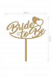 Gümüş  Bride To Be Yazılı Ayna Pleksi Pasta Üstü & Bekarlığa Veda Partisi & Pleksi Pasta Süsü - 2