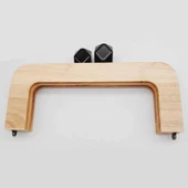 Ahşap Mıknatıslı Çanta Bursu Dikdörtgen ALT200 Kahverengi - 1