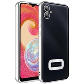 Vendas Samsung A04E Uyumlu Omega Serisi Kamera Korumalı Logo Gösteren Shining Silikon Kılıf - 6
