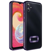 Vendas Samsung A04E Uyumlu Omega Serisi Kamera Korumalı Logo Gösteren Shining Silikon Kılıf - 7