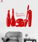 Dekorasyon Duvar Sticker Makyaj Kozmetik Güzellik Salonu Alıntı Tırnak Kız Kadın Çıkartmalar Benzersiz Hediyelik - 1