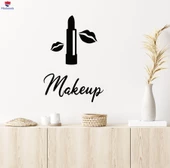 Dekorasyon Duvar Sticker Kozmetik Ruj Güzellik Salonu Tarzı Makyaj Çıkartmaları - 1