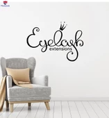 Dekorasyon Duvar Sticker Kirpik Uzantıları Güzellik Salonu Makyaj Moda Çıkartmaları - 1