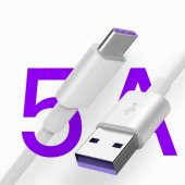 Orjinal Huawei Mate 30 Type C 5A 1M MOR Hızlı Şarj ve Data Kablosu - 1