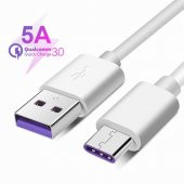 Orjinal Huawei Y90 Type C 5A 1M MOR Hızlı Şarj ve Data Kablosu thumbnail 1