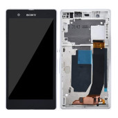 Sony Xperia Z Lcd Full Beyaz Çıtalı Ekran Dokunmatik - 1