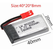 Drone Pili 400 Mah 3.7v Rc Hq898b H11d H11c H11wh T64 T04 T05 F28 F29 T56 T57 - 1