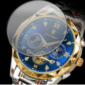 POEDAGAR Erkek Kol Saati Su Geçirmez Paslanmaz Çizilmez Çelik 002 - 5