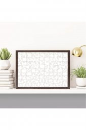 Puzzle Ve Yapboz Çerçevesi 1000 Parça Için 68cmx48cm Ebatında Kahverengi - 2