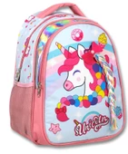 Cennec Pembe Renkli Unicorn İlkokul Sırt Çantası ve Kalemlik Seti - Kız Çocuk thumbnail 2