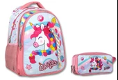 Cennec Pembe Renkli Unicorn İlkokul Sırt Çantası ve Kalemlik Seti - Kız Çocuk thumbnail 1