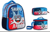 Cennec Lacivert Mavi Köpekbalığı İlkokul Sırt Çantası Seti - Erkek Çocuk thumbnail 1