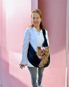 Köpek Taşıma Çantası Siyah Outdoor Su Tutmaz Kumaş - 2