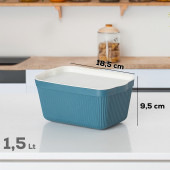 Porsima 1037 Erzak Çok Amaçlı Bakliyat Saklama Kabı Dolap İçi Organizer 6'LI 1,5 L Still Box - 2