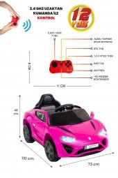 Jagor Akülü Araba 12v - Pembe - 1