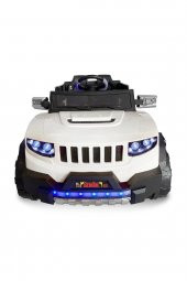 Iznik Kumandalı Akülü Araba Akülü Jeep 12v 4x2 / Beyaz - 2
