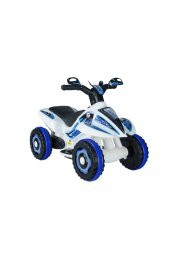 Uj Toys  Akülü Atv 6 V Safari Beyaz Polis - 1