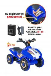 Uj Toys Müzikli Ve Led Işıklı Ranger Akülü Atv 6v-mavi - 3