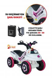 Uj Toys Müzikli Ve Led Işıklı Karınca Akülü Atv 6v-beyaz Prenses - 3