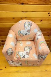 Unicorn Desenli Pudra Pembesi Çocuk Koltuğu - 1