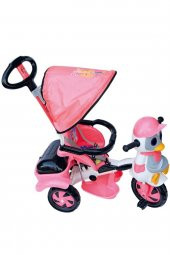 Çocuk Pembe Penguen Ebeveyn Kontrollü Itmeli Bisiklet - 1