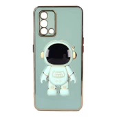 Gpack Oppo A74 4G Kılıf Kamera Korumalı Astronot Desenli Standlı Silikon - 5