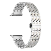 Gpack Apple Watch 7 41mm Kordon Metal Zigzag Fit Tasarım Desenli KRD86 - 4