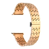 Gpack Apple Watch 7 41mm Kordon Metal Zigzag Fit Tasarım Desenli KRD86 - 5