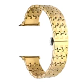 Gpack Apple Watch 7 41mm Kordon Metal Zigzag Fit Tasarım Desenli KRD86 - 6