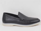 SİYAH HAKİKİ DERİ LOAFER ERKEK AYAKKABI CHELSY - 1