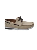 BEJ HAKİKİ DERİ ERKEK LOAFER AYAKKABI CHELSY - 1