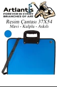 Resim Çantası Fermuarlı Kulplu 37x54 cm 1 Adet Teknik Resim Dosya Çantası 35x50 cm Askılı Proje Çantası Okul Sınıf - 2