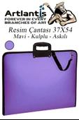 Resim Çantası Fermuarlı Kulplu 37x54 cm 1 Adet Teknik Resim Dosya Çantası 35x50 cm Askılı Proje Çantası Okul Sınıf - 5