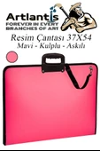 Resim Çantası Fermuarlı Kulplu 37x54 cm 1 Adet Teknik Resim Dosya Çantası 35x50 cm Askılı Proje Çantası Okul Sınıf - 3