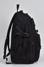 Elatae Unisex Çok Gözlü Günlük Seyahat Okul Sırt Çantası Siyah 51535 thumbnail 3