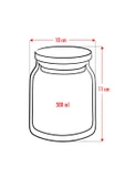 12'Li Bambu Kapaklı Cam Kavanoz & Baharat Takımı & Baharatlık Seti 500 ML ( Vakum Kapak ) - 10