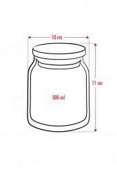 6'lı Bambu Kapaklı Cam Kavanoz & Baharat Takımı & Baharatlık Seti 500 ML ( Vakum Kapak ) - 7