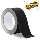 Merdiven Zemin Kaydırmaz Bant Yapışkanlı Kaymaz Bant Siyah 5 cm x 25 METRE - 1