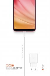 QC3 Tüm Telefonlara Uyumlu 3.0 Amper 18W Hızlı Şarj Başlığı (Orjinal 3.0 Amper Garantili) - 2