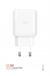 QC3 Tüm Telefonlara Uyumlu 3.0 Amper 18W Hızlı Şarj Başlığı (Orjinal 3.0 Amper Garantili) - 3