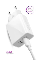 POWERWAY HW25 PD 25W+USB QC 3.0 ÇİFT GİRİŞLİ HIZLI ŞARJ BAŞLIĞI(ORJİNAL 3 AMPER GARANTİLİ) - 4